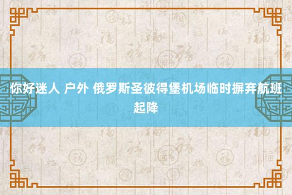 你好迷人 户外 俄罗斯圣彼得堡机场临时摒弃航班起降