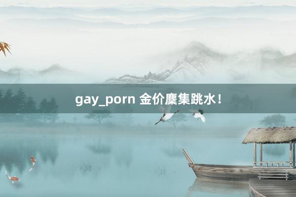 gay_porn 金价麇集跳水！