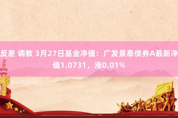 反差 调教 3月27日基金净值：广发景泰债券A最新净值1.0731，涨0.01%