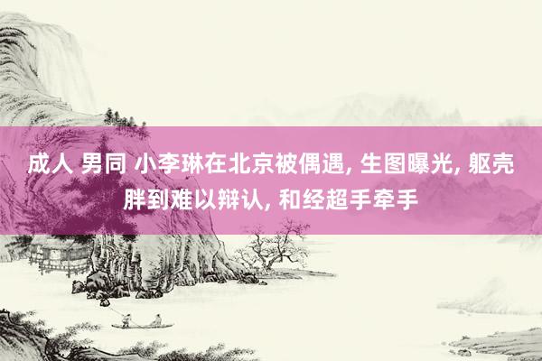 成人 男同 小李琳在北京被偶遇， 生图曝光， 躯壳胖到难以辩认， 和经超手牵手